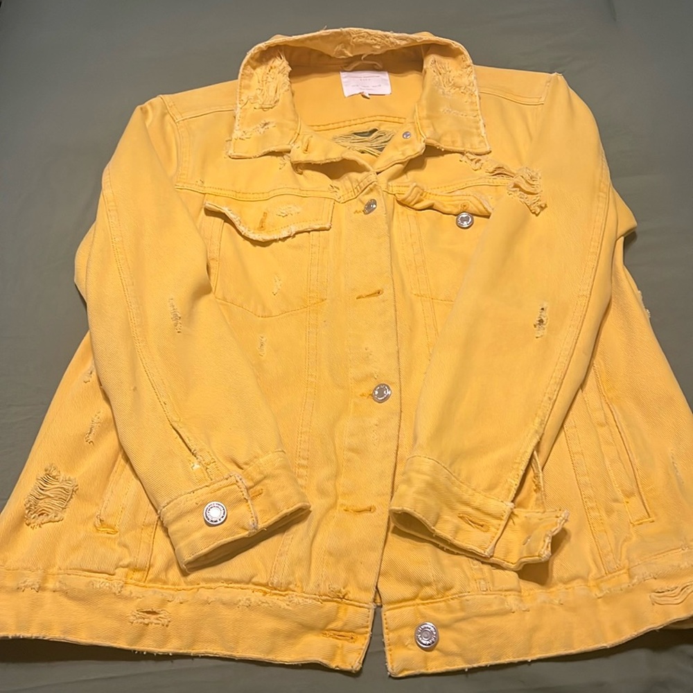 Zara yellow denim jacket